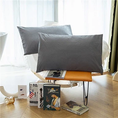 Wasserdichte Standard-Kissenbezüge aus grauem Bambus